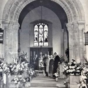 027C Visitors to the flower festival held in St Marys Church 1965