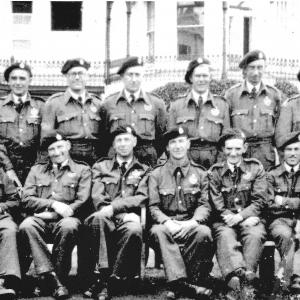 0017(1)P Three members from Lakenheath of the Second World War Lakenheath Royal Observer Corps Post.
