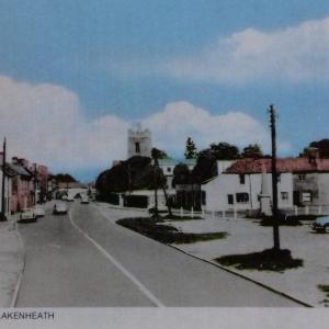 0021PL High Street Lakenheath with the War Memorial 1960s