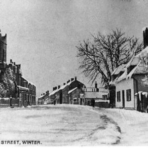 0025PL High Street Lakenheath in winter looking South